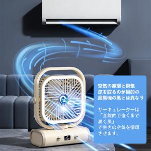 グレー即納 扇風機 卓上 DCモーター サーキ...の詳細画像2
