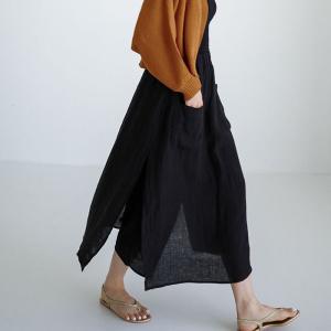 ガウチョパンツ リネンパンツ レディース スカ...の詳細画像2