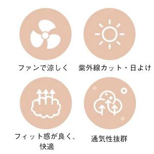 日よけ帽子 メンズ 軽量 ファン付きハット 日...の詳細画像2