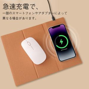 充電マウスパッド 高速 充電器 ワイヤレ スチ...の詳細画像4