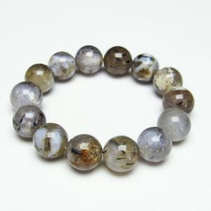 アゲート 笑口ブレスレット ドゥルージー 開運 龍穴 14mm メール便可