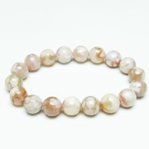 アゲート 笑口ブレスレット 16mm メール便送料無料 一点物 111-51737