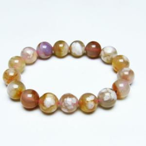 チェリーブロッサムアゲート ブレスレット 桜瑪瑙 16mm アゲット 一点