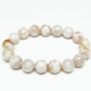 チェリーブロッサムアゲート ブレスレット 桜瑪瑙 13mm アゲット 一点