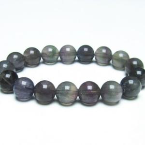 フローライト （蛍石） ブレスレット【12ｍｍ玉 × 17個】 フローライト ブレスレット 蛍石 パワーストーン 12mm 一点物 メール便