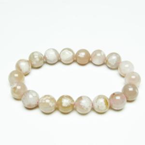 チェリーブロッサムアゲート ブレスレット 桜瑪瑙 13mm アゲット 一点 