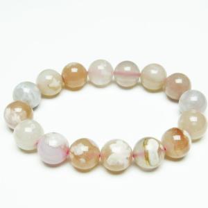 チェリーブロッサムアゲート ブレスレット 桜瑪瑙 11mm アゲット 一点