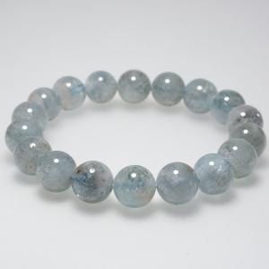 アクアマリン ブレスレット Aquamarine 10mm 一点物 111-2551 : 天然石