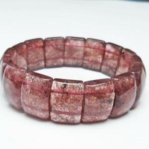 ストロベリークォーツ バングル 苺水晶 一点物 メール便送料無料 111