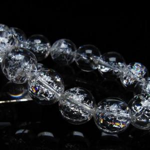 アイリスクォーツ 水晶 ブレスレット 18mm 一点物 送料無料 111-35490