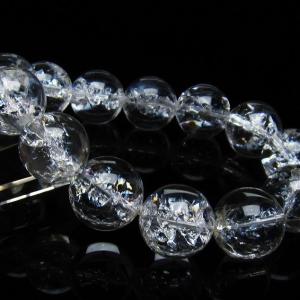 GOLD STONE アイリスクォーツ 人工クラック ブレスレット 14mm 天然石