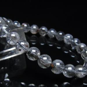 プラチナルチルクォーツ ブレスレット 8mm 一点物 送料無料 111-35572