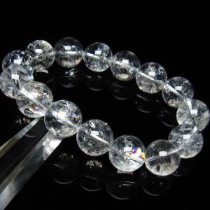 アイリスクォーツ 水晶 ブレスレット 虹入り 17mm 一点物 111-3698