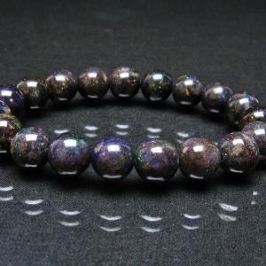 ブラックオパール ブレスレット 16mm 一点物 111-17777 : 天然石