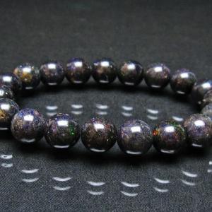 ブラックオパール ブラックマトリックスオパール ブレスレット 11mm