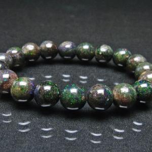 ブラックオパール ブレスレット 16mm 一点物 111-17777 : 天然石