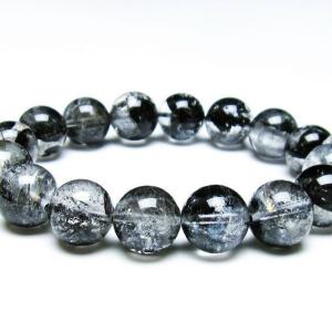 エレスチャルクォーツ ブレスレット 17mm ブラックエレスチャル 一点物