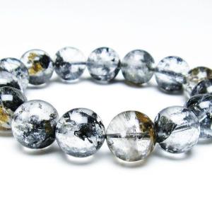 エレスチャルクォーツ ブレスレット 17mm ブラックエレスチャル 一点物