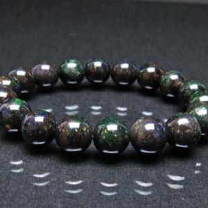 ブラックオパール ブラックマトリックスオパール ブレスレット 10mm