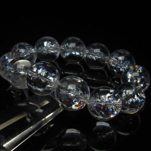 アイリスクォーツ 水晶 ブレスレット 虹入り 18mm 一点物 111-3820｜tosho-stones