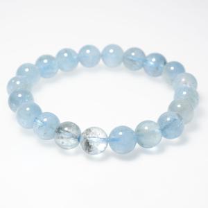 アクアマリン ブレスレット Aquamarine 10mm 一点物 111-2551 : 天然石