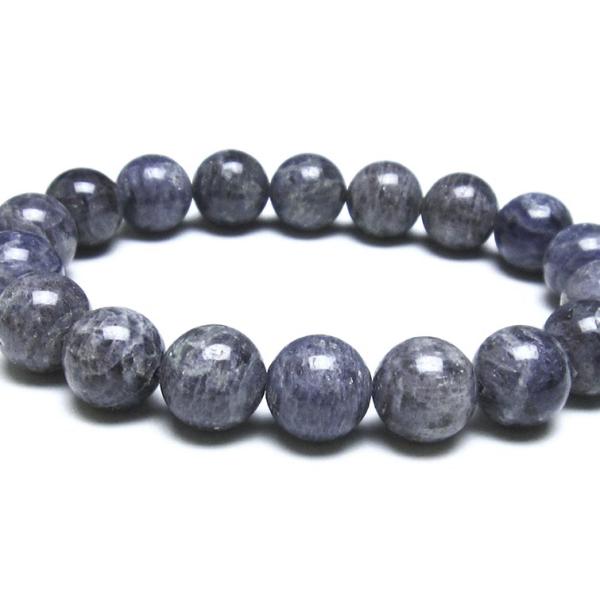 アイオライト ブレスレット 12mm 一点物 メール便送料無料 111-38655
