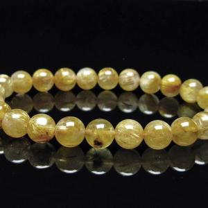 ルチルクォーツ ガーデンクォーツ ブレスレット 10mm 一点物 211-2448