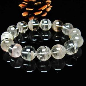 ルチルクォーツ ブレスレット 15mm 一点物 111-2661 : 天然石