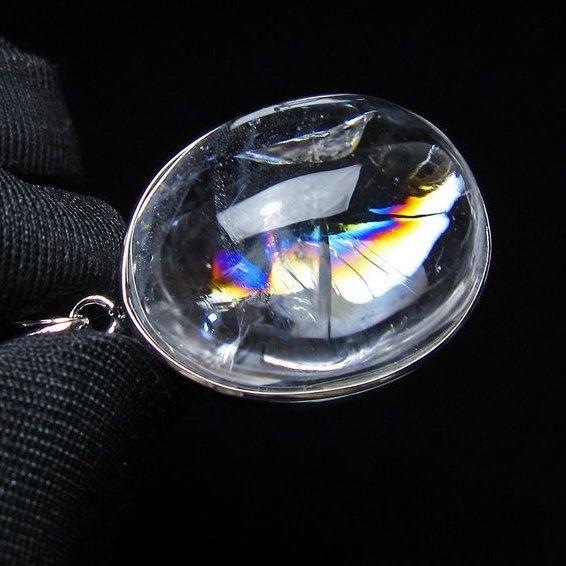 アイリスクォーツ 水晶 ペンダント 虹入り 送料無料 一点物 112-14185