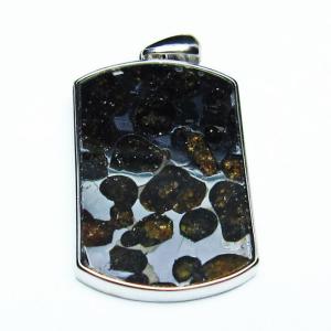 パラサイト隕石 ペンダント パワーストーン ペンダントトップ Pallasite Meteorite メンズ レディース アクセサリー 一点物 送料無料 112-9044｜tosho-stones