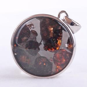 ケニア産 パラサイト セリコ隕石 ペンダントトップ 11mm No.313【1点