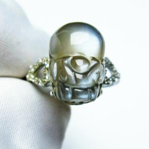 マラカイト 指輪 リング クローバー 四つ葉 malachite 孔雀石 ring