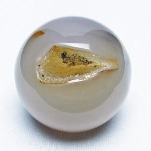 アゲート 笑口丸玉 ジオード スフィア 丸玉 一点物 送料無料 151-5582