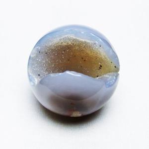 アゲート 笑口丸玉 ジオード スフィア 丸玉 一点物 送料無料 151-5581