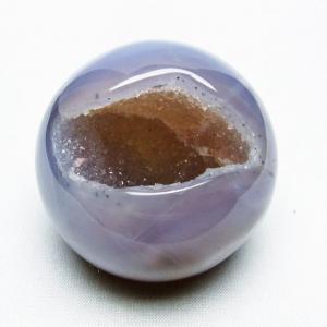 アゲート 笑口丸玉 ジオード スフィア 丸玉 一点物 送料無料 151-5581