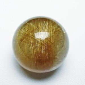 タイチンルチルクォーツ 丸玉 18mm 一点物 141-6264｜tosho-stones