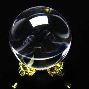 水晶 丸玉 虹入り 70mm スフィア 置物 水晶玉 一点物 送料無料 151