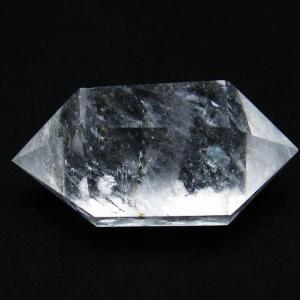 水晶 六角柱 ダブルポイント 原石 ポイント 一点物 142-7966 : 天然石