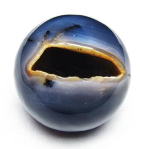 アゲート 笑口丸玉 ジオード スフィア 丸玉 一点物 送料無料 151-5581