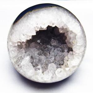 アゲート 笑口丸玉 ジオード スフィア 丸玉 一点物 送料無料 151-5581