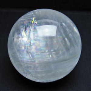 水晶 丸玉 虹入り 70mm スフィア 置物 水晶玉 一点物 送料無料 151