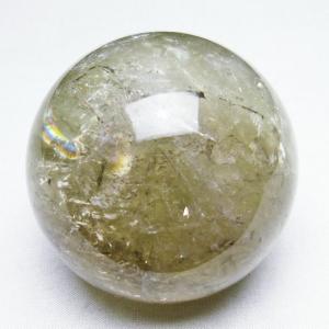 カルサイト 丸玉 虹入り 83mm ホワイトカルサイト スフィア 一点物 151