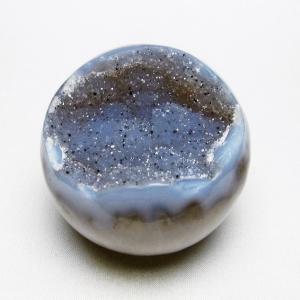 アゲート 笑口丸玉 ジオード スフィア 丸玉 一点物 送料無料 151-5581