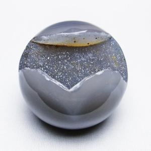 アゲート 笑口丸玉 ブラジル産 88mm ジオード スフィア 送料無料 一点