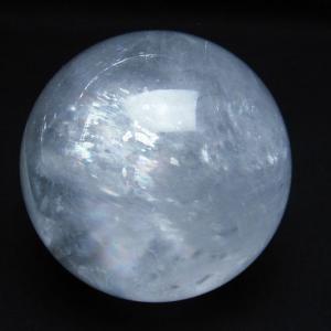 カルサイト 丸玉 虹入り 83mm ホワイトカルサイト スフィア 一点物 151