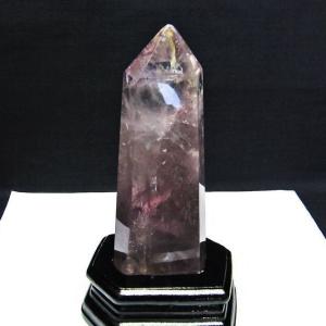 ローズクォーツ ポイント 六角柱 台座付属 一点物 152-2587 : 天然石