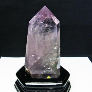 水晶 六角柱 台座付属 一点物 [送料無料] 152-3104 : 天然石