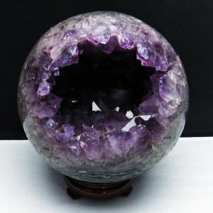 7.3Kg アメジスト 笑口丸玉 ブラジル産 カルサイト付き 送料無料 一点