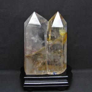 水晶 六角柱 ポイント 台座付属 一点物 送料無料 152-3820 : 天然石