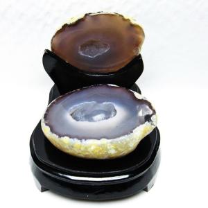 アゲート ジオード 原石 置物 台座付属 瑪瑙 メノウ 晶洞 一点物 181